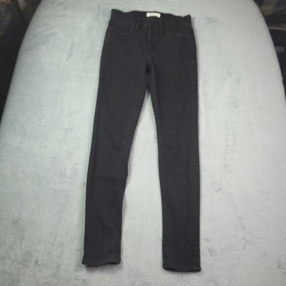 Madewell Womens Roadtripper Ankle Jeans 27T Mid Rise Black Denim Stretch - Picture 4 of 9